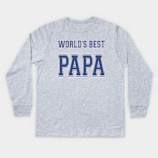 World's Best Papa Athletic Kids Long Sleeve T-Shirt